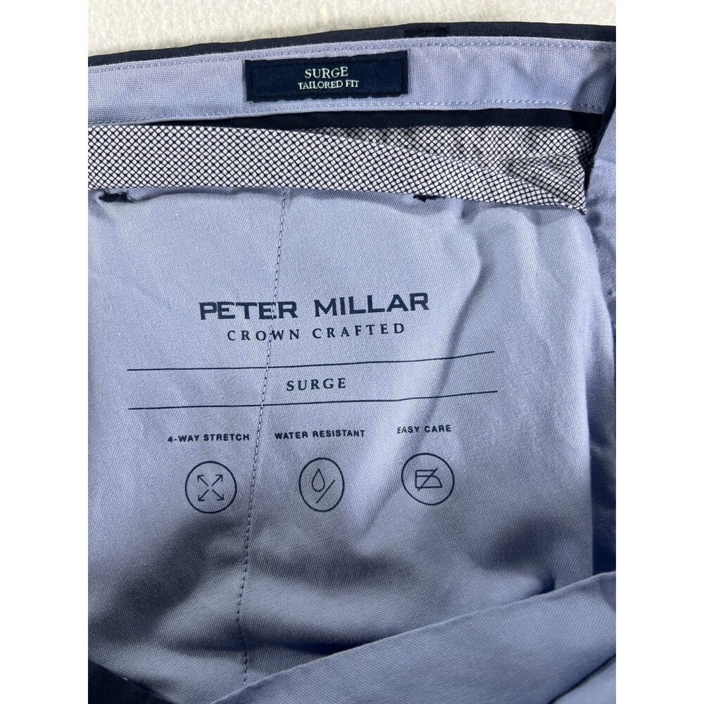Peter Millar Pants Men’s Blue Tailored Fit Surge Performance Golf Pants 34x30 - Picture 11 of 15